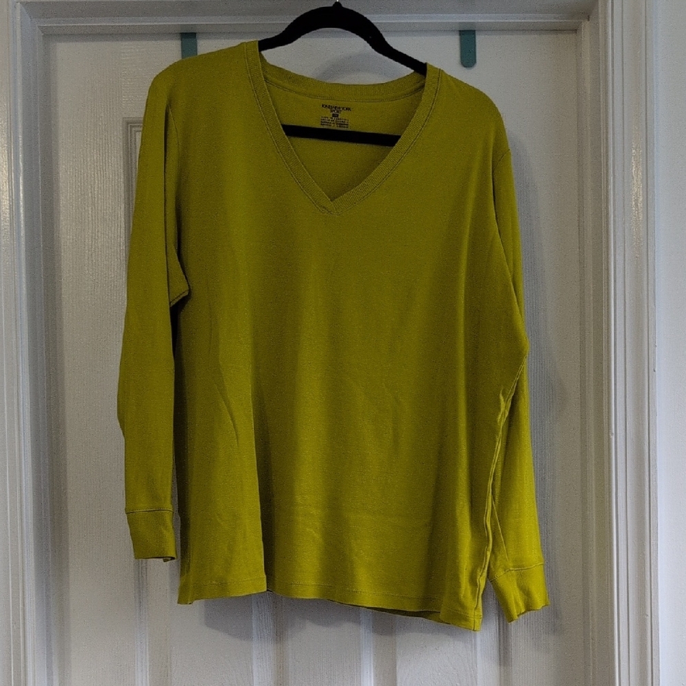 Jones New York Sport Chartreuse Top